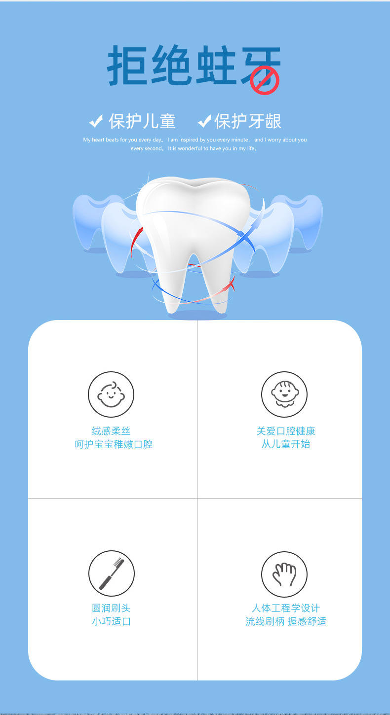 马甲小熊儿童万根毛牙刷R7681