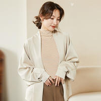 纤丝鸟 空气层休闲保暖可外穿家居服女士蝙蝠开衫 C23D64