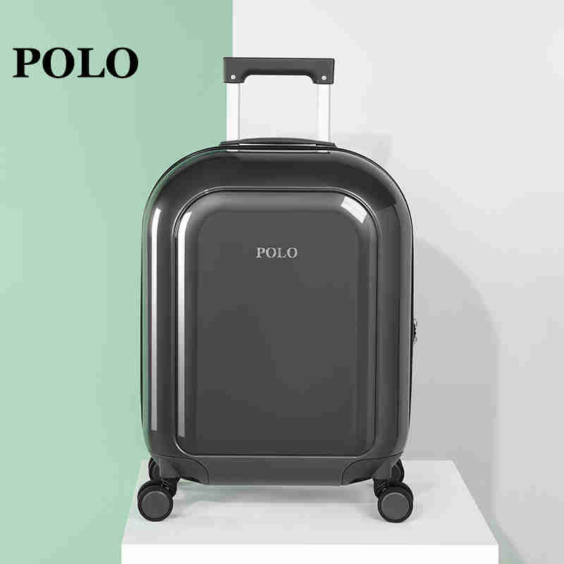 POLO 拉杆箱男女通用登机箱万向轮铝合金行李箱大容量出差外出旅行箱080651