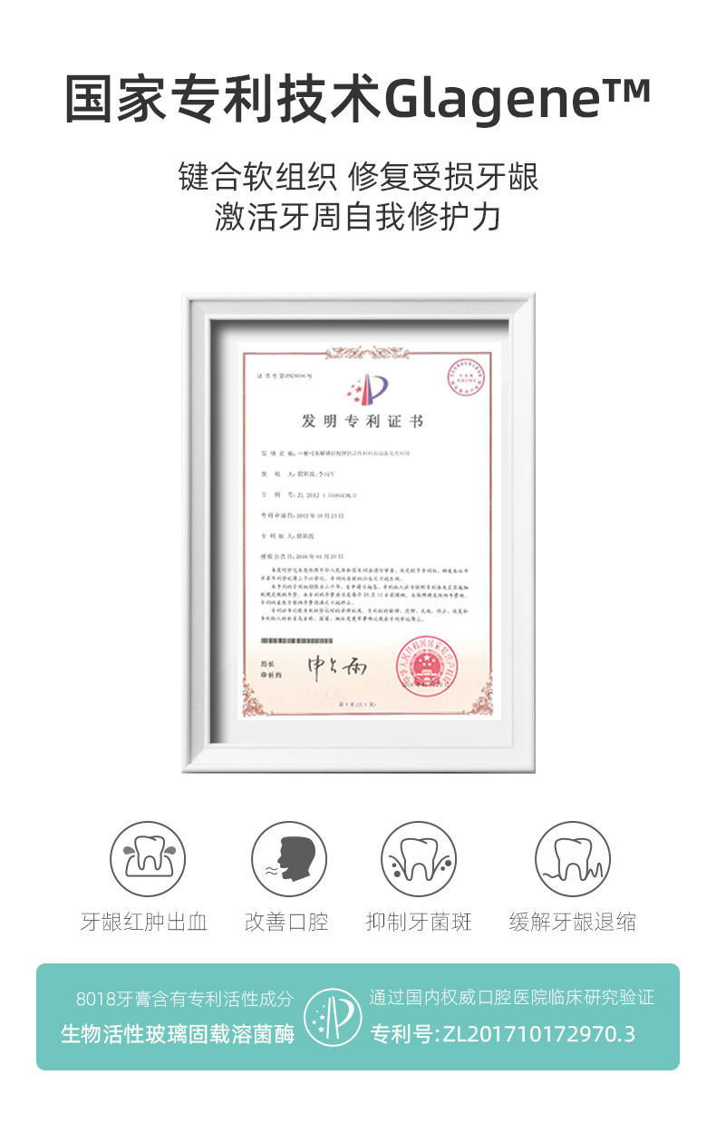 牙周修护牙膏香草薄荷味65g/支