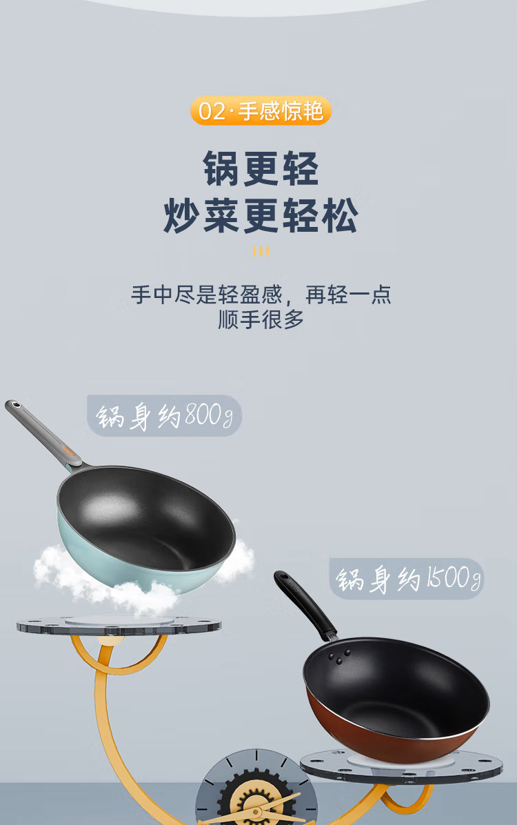 炊大皇 超轻不粘炒锅 CKNC6430BF