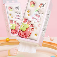 ZYQ-46715竹叶情白色气垫挂式抽纸（莓有烦恼）
