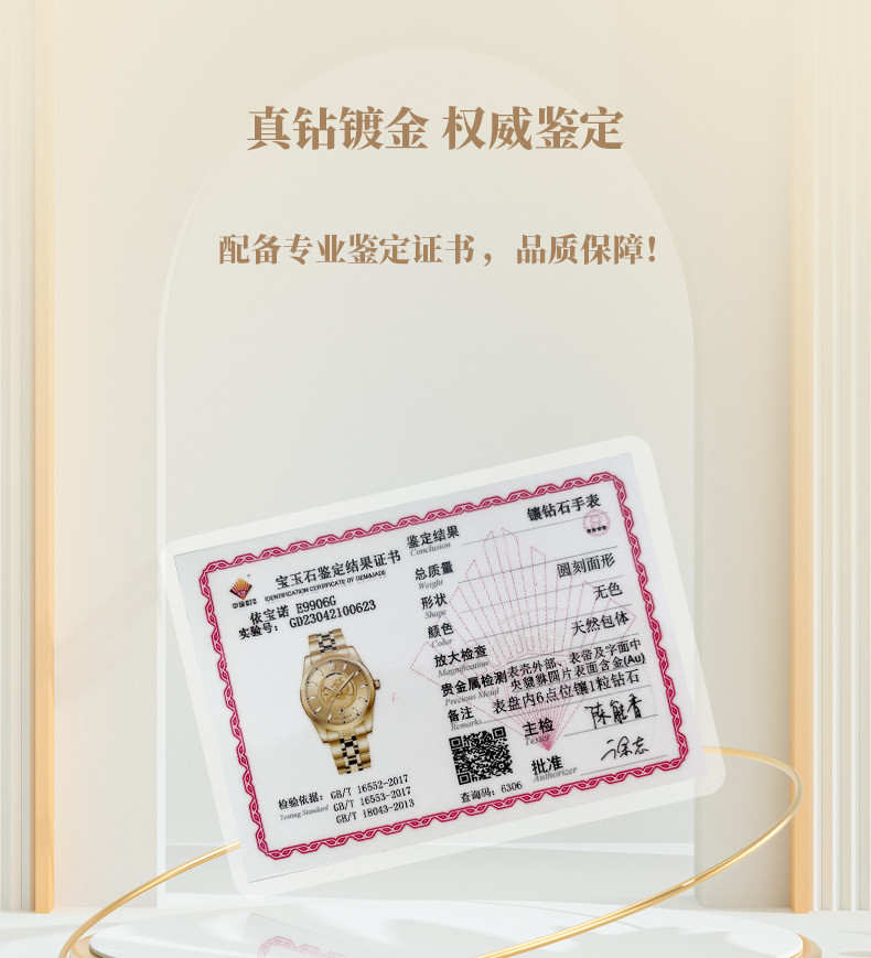 依寶诺（EBONO）瑞士男士全自动机械防水进口机械机芯日历夜光休闲商务E9906GJJJ