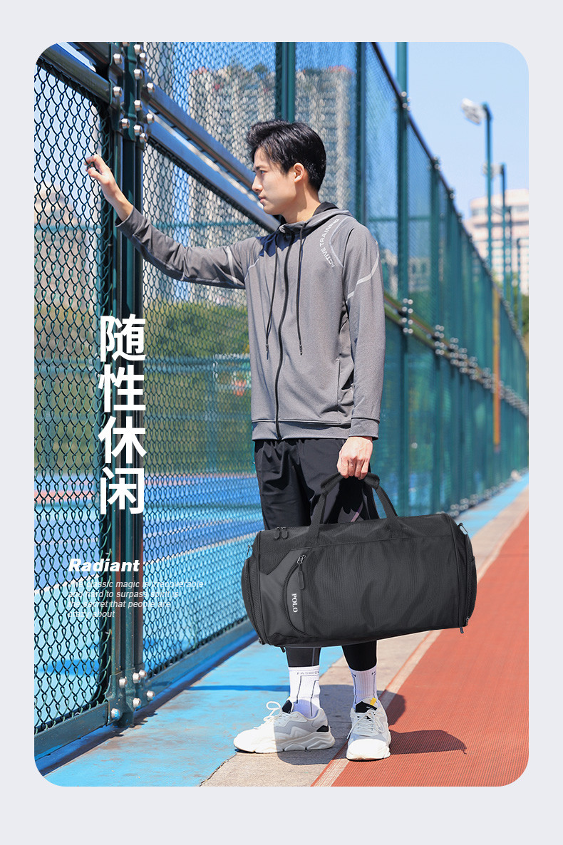 POLO旅行包男士手提行李包大容量出差旅行袋休闲单肩斜挎包男包044293