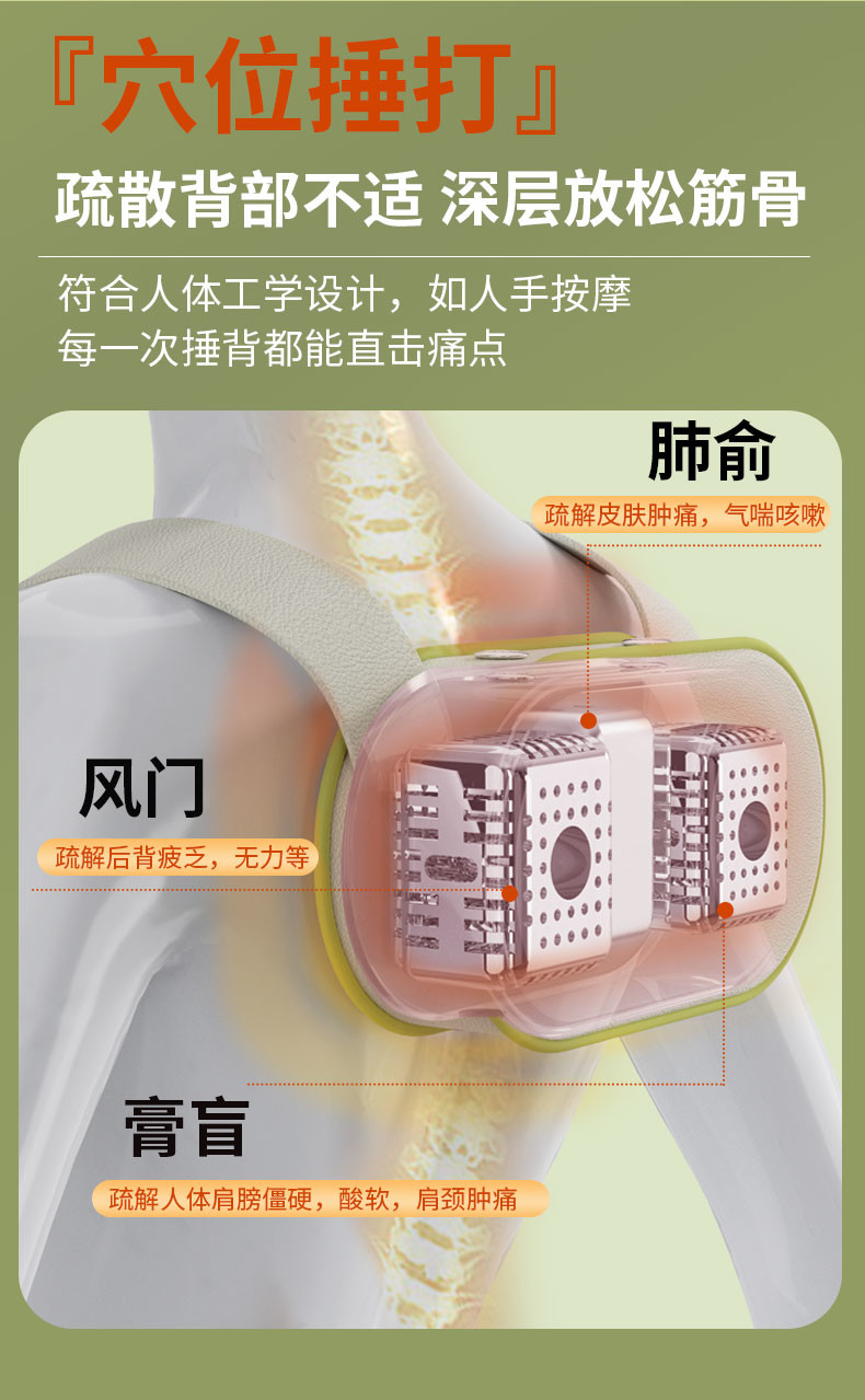 和正 捶捶爽颈肩按摩器HZ-C1